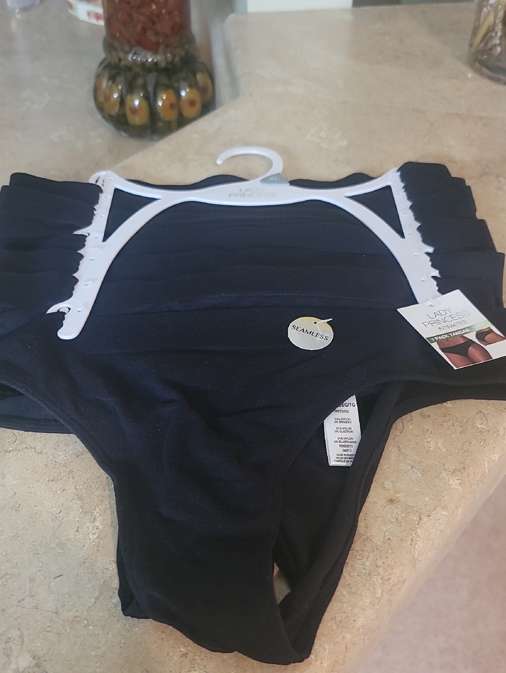 Women' Black Seamless Bikini Bottoms